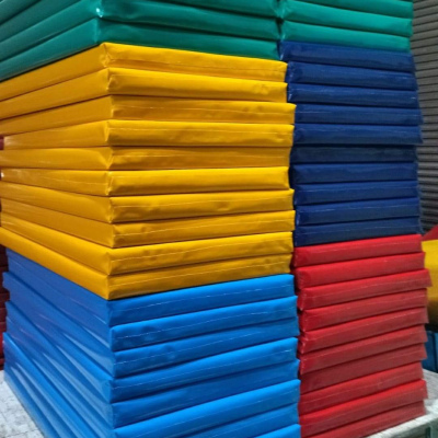 Tarpaulin covered mattress - Medium density Foam (Colourful - 6cm thick)